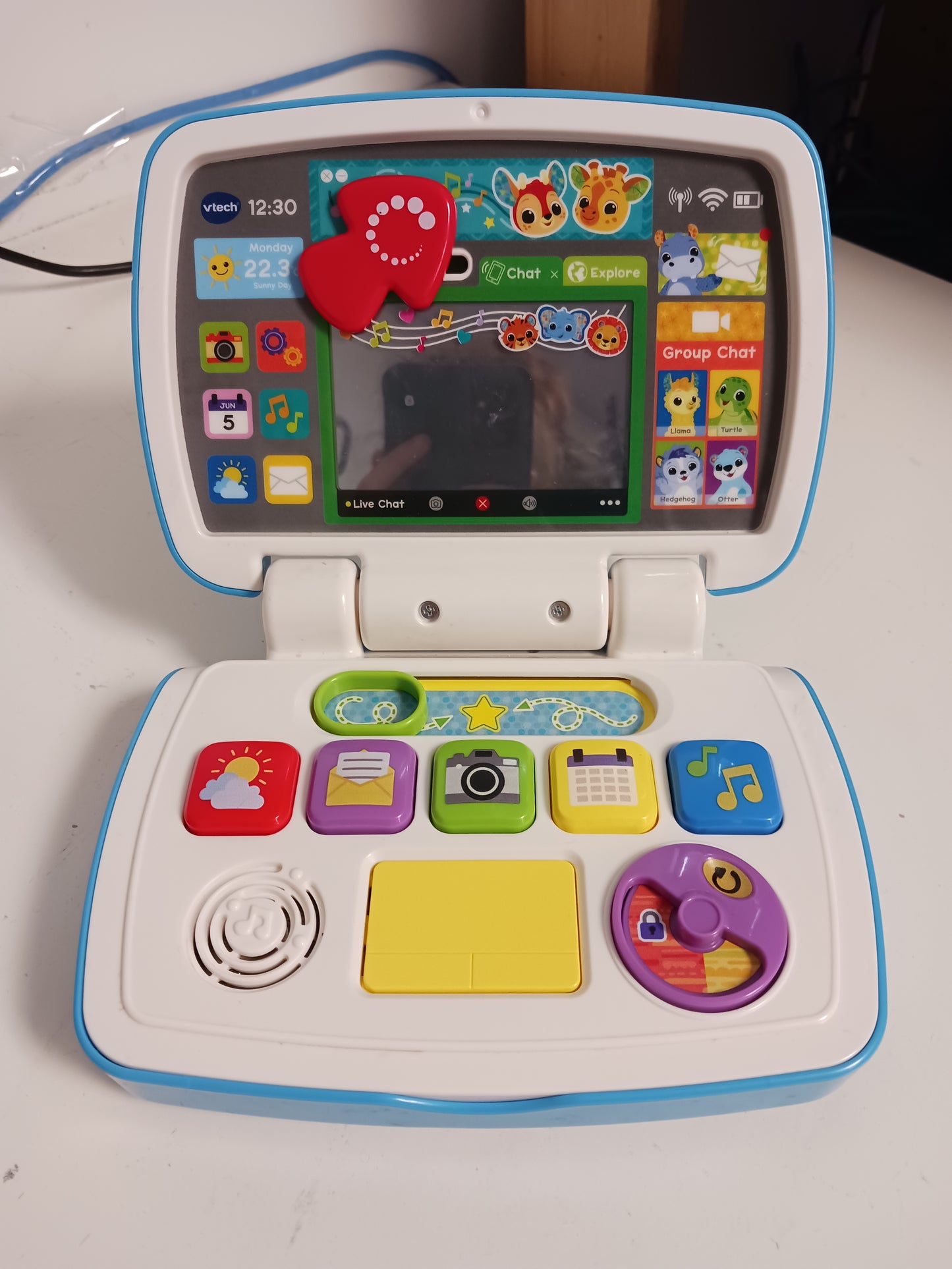 Blue/White Vtech Computer