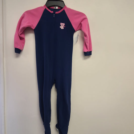 blue/pink Gerber One Piece Sleeper, 4T G