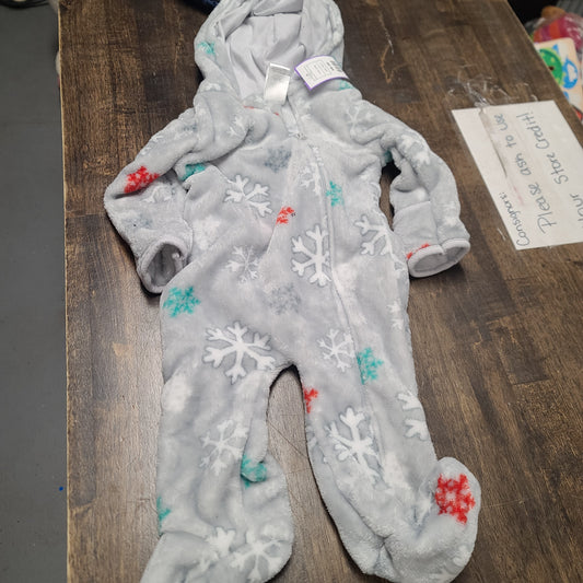 grey Little Beginnings Snowflake Snowsuit 6-9m, 6M B