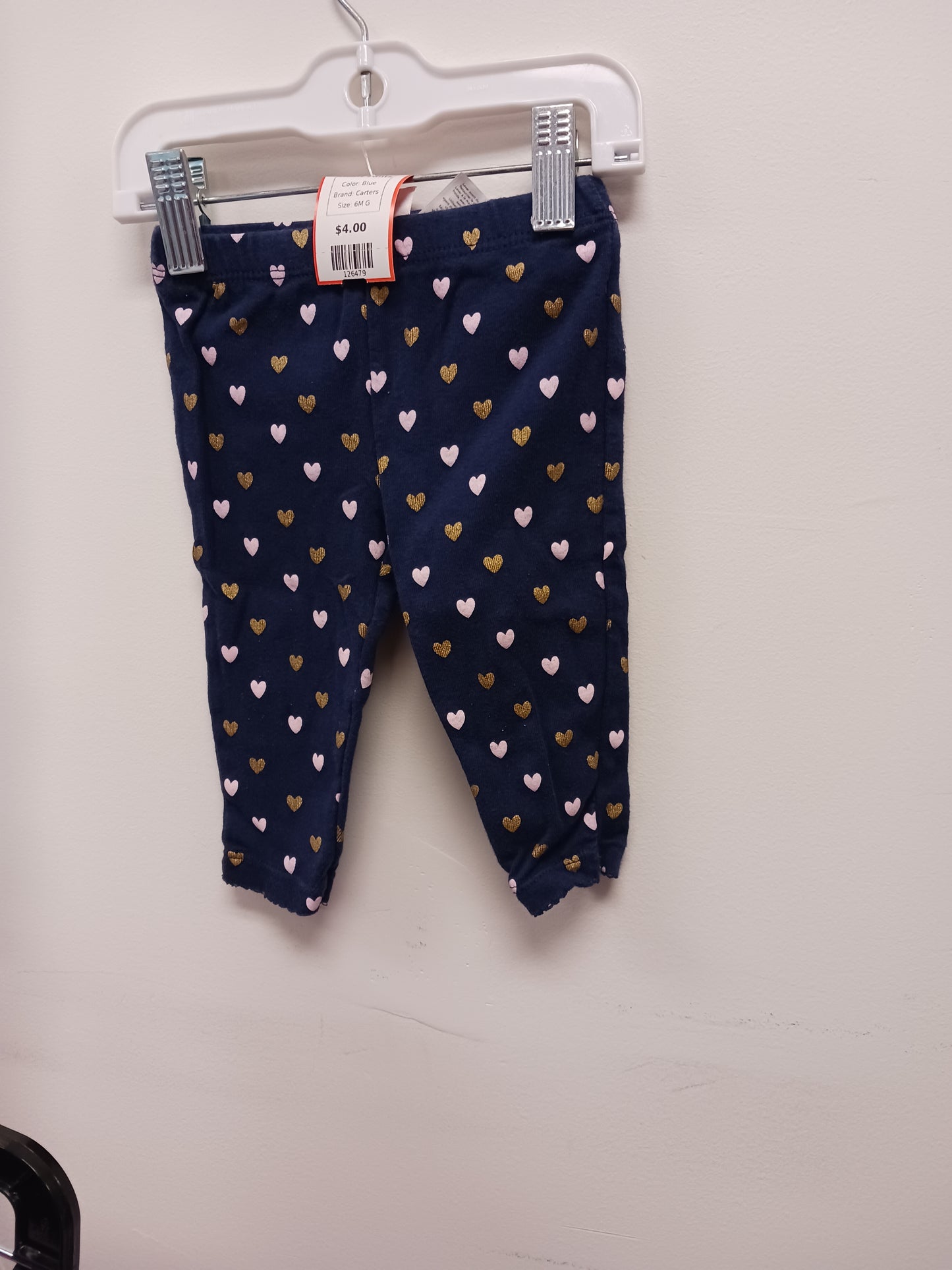 Blue Carters Heart Pants, 6M G