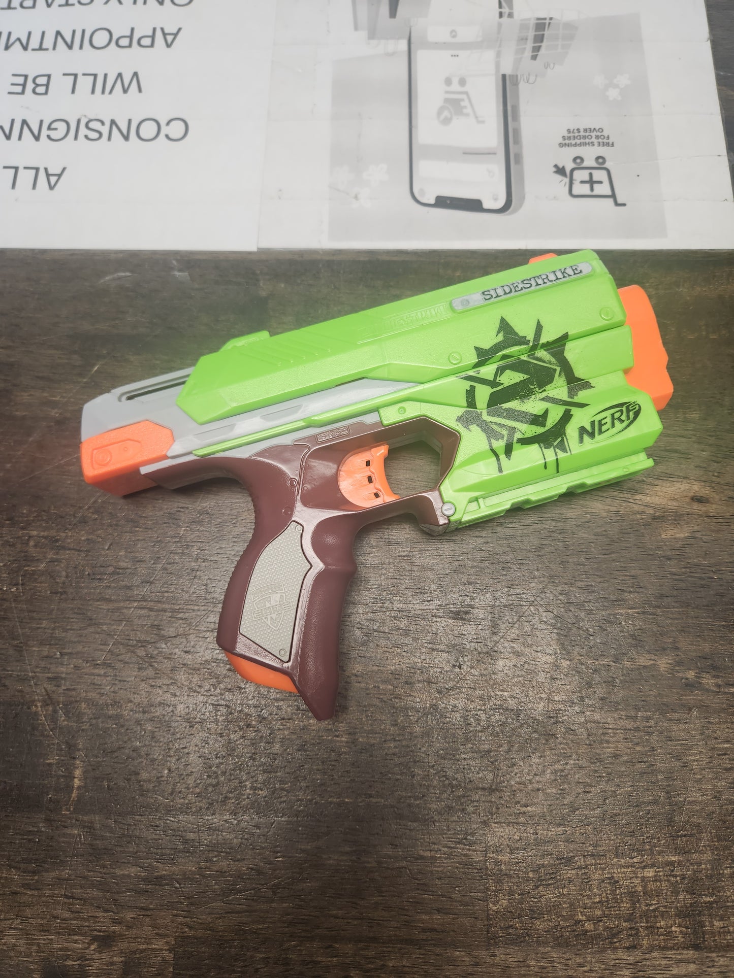 Green/Orange/Brown Nerf Gun