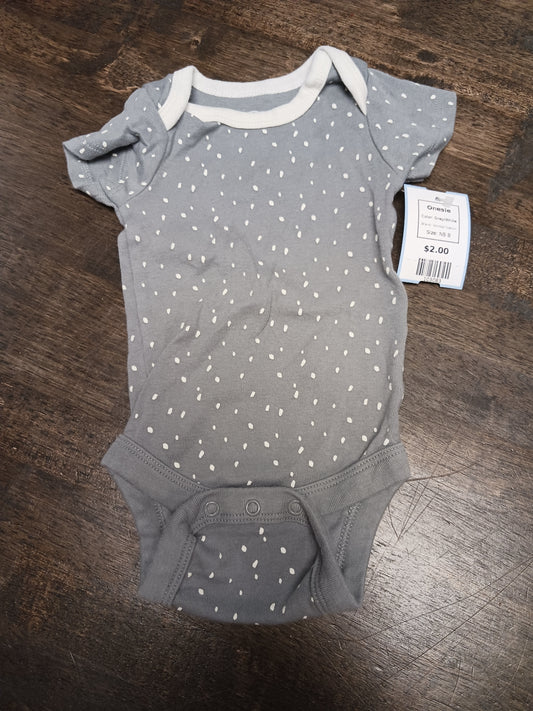 Grey/White Wonder Nation Onesie, NB B