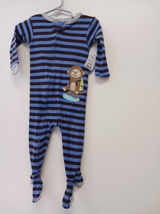 Blue/Brown Monkey Carters Sleeper, 12M B