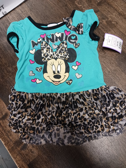 Blue/Cheetah Disney Minnie Shirt, 18M G