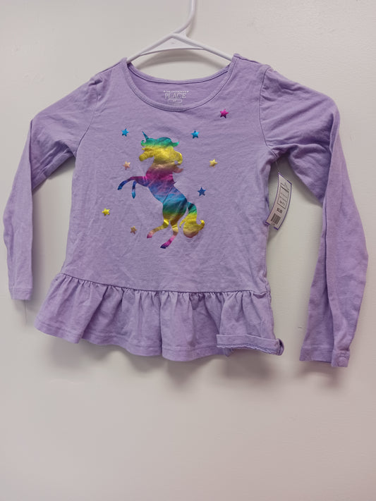 Purple Unicorn Childrens Place Longsleeve Shirt, 4T G