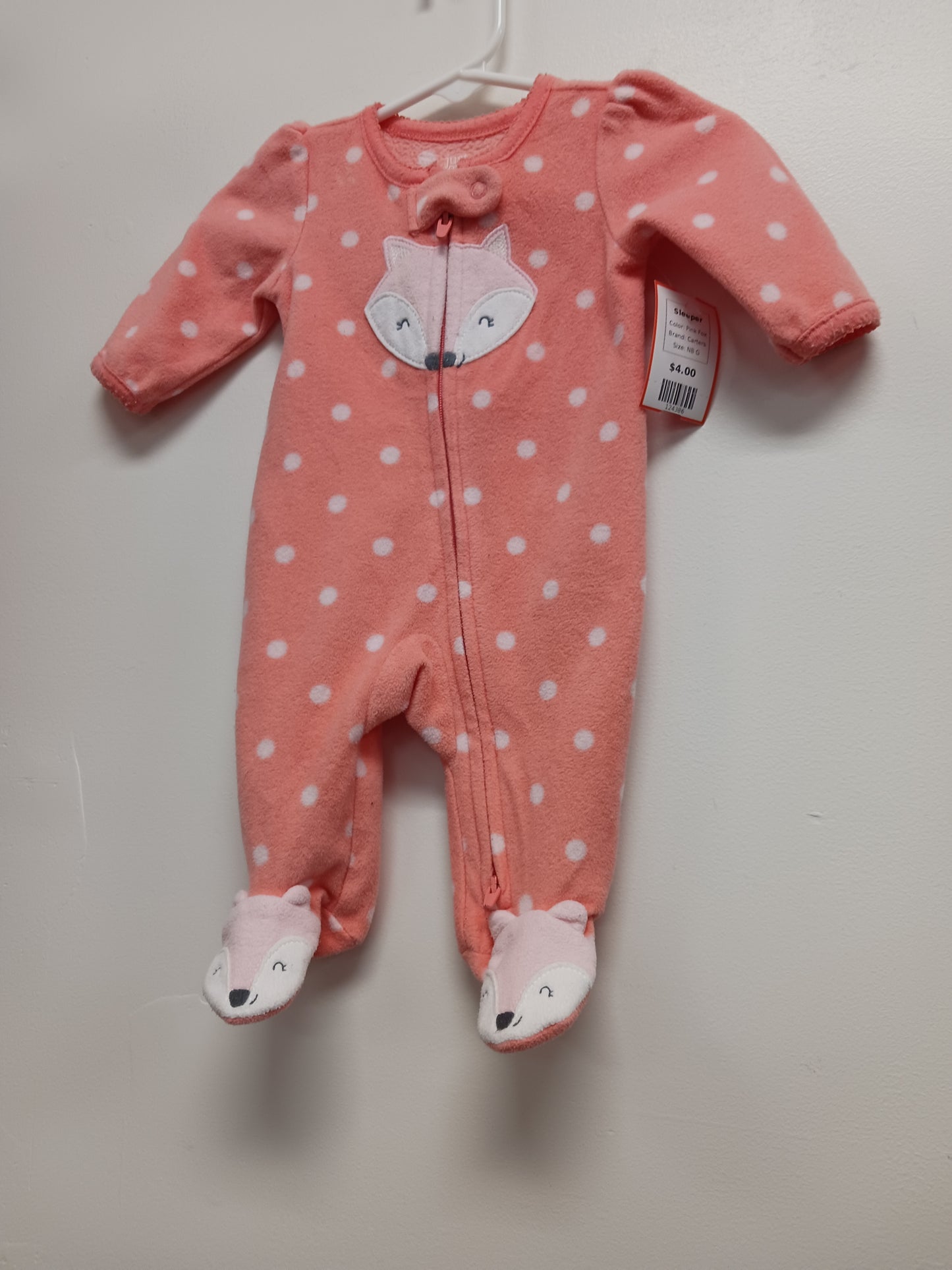 Pink Fox Carters Sleeper, NB G