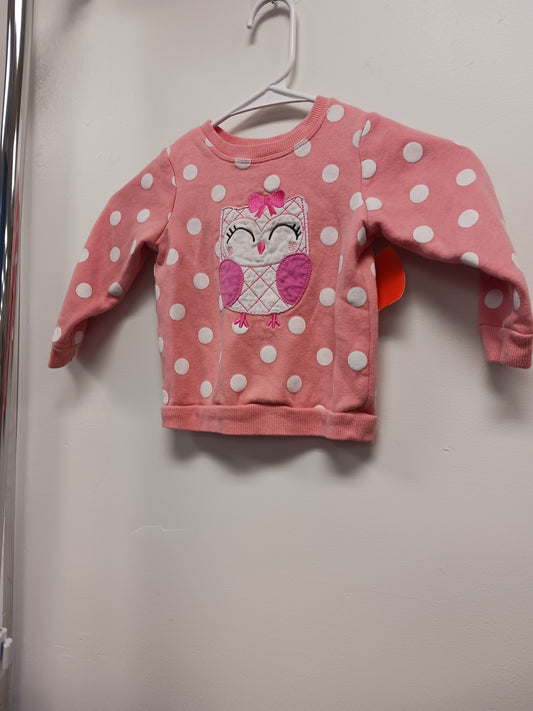 Pink Jumping Bean Owl sweatshirt, 18M G