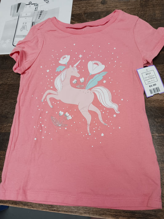 Pink Unicorn Carters Shirt, 5T G