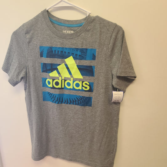 Grey Adidas Football Tshirt 10/12, 10 B