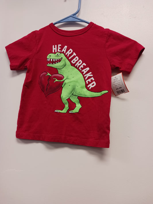 Red Dino Heartbreaker Childrens Place Shirt, 2T B