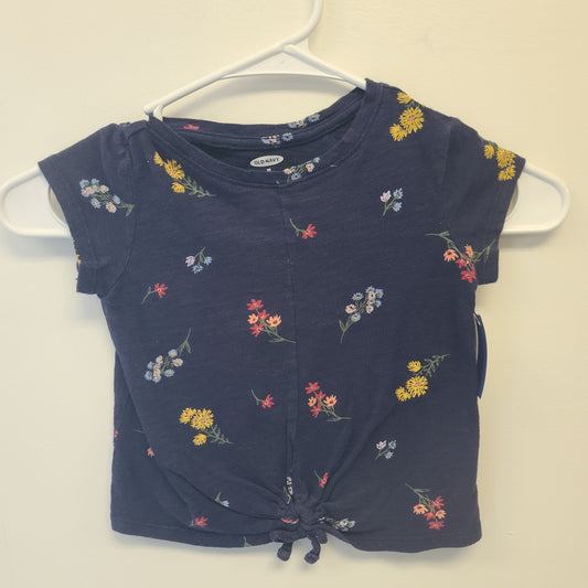 Navy Flower Old Navy Shirt, 2T G
