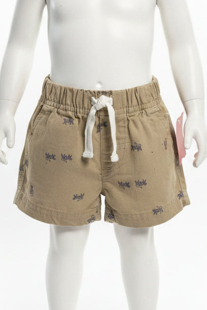 Tan Tiger Carters Shorts, NB B