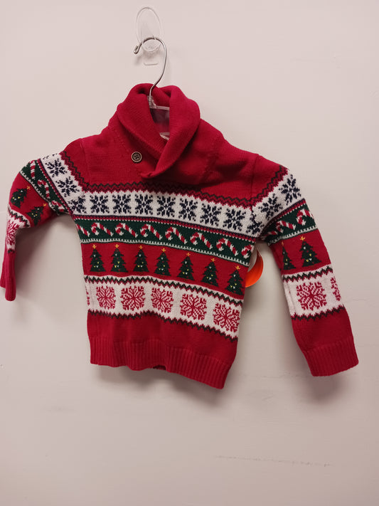 Red/Green/White Christmas Childrens Place Sweater, 2T B