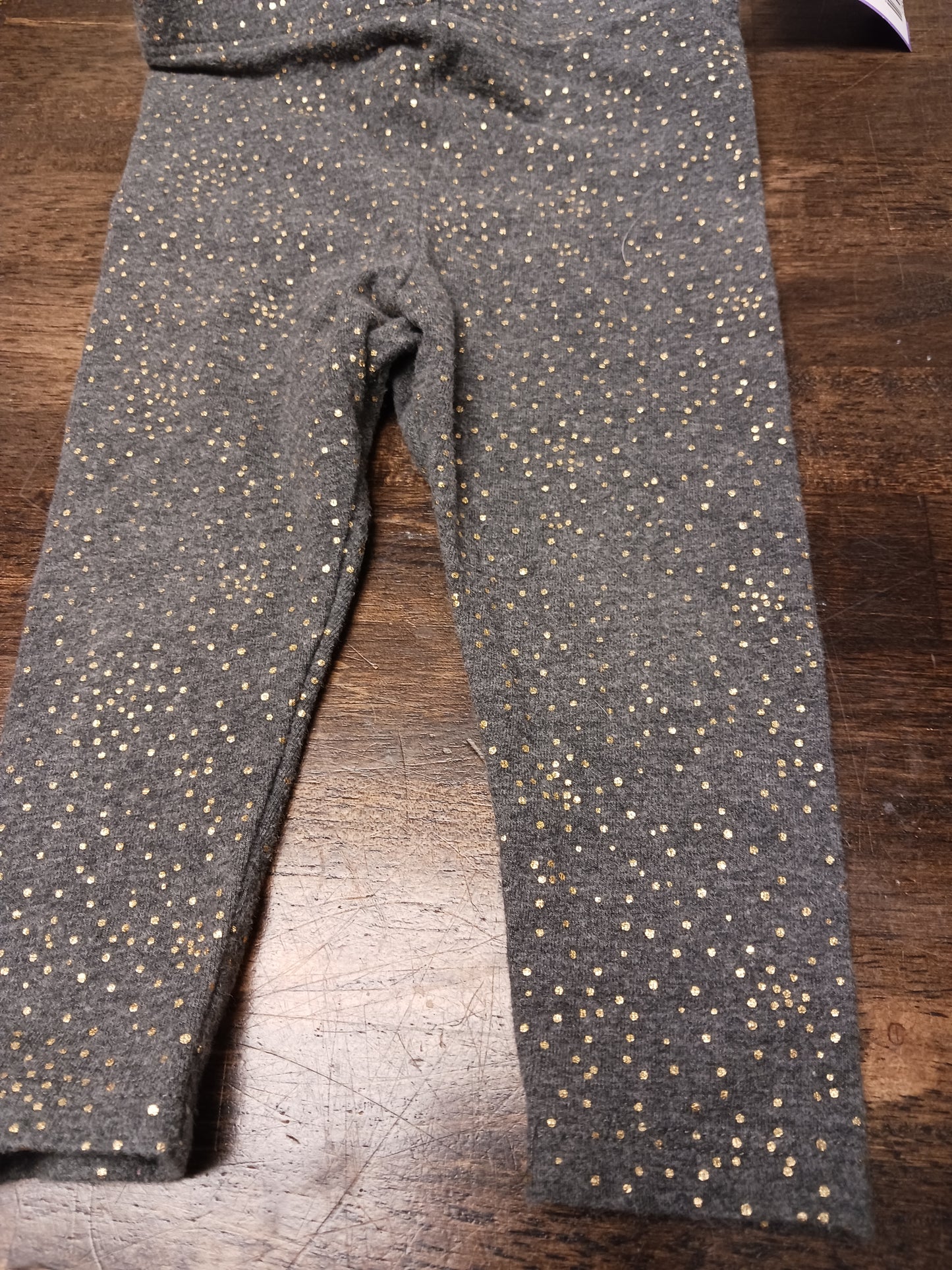 Grey/Gold Polka Dot Cat & Jack Leggings, 12M G
