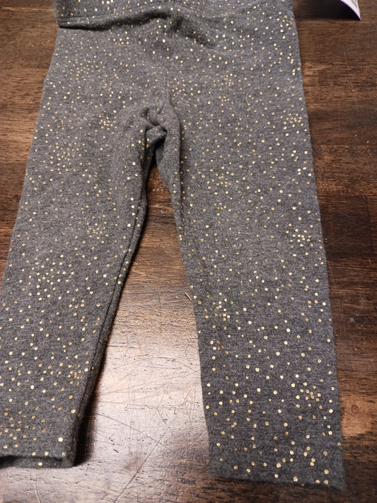 Grey/Gold Polka Dot Cat & Jack Leggings, 12M G