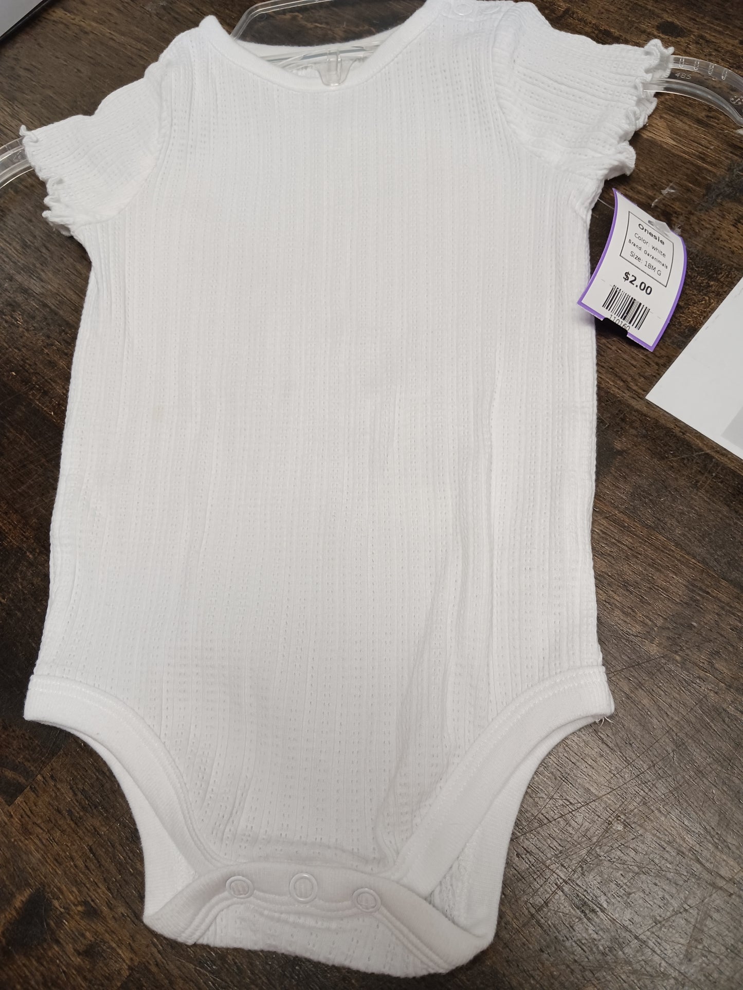 white Garanimals Onesie, 18M G