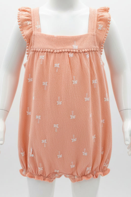 Pink/White Palm Tree Carters Short One Piece, 12M G