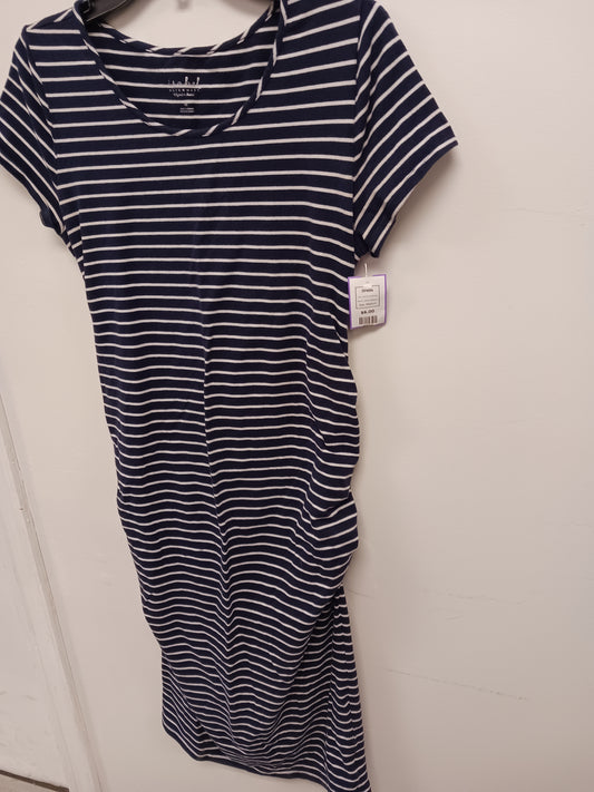 Navy/White Striped Isabel Maternity Dress, Medium