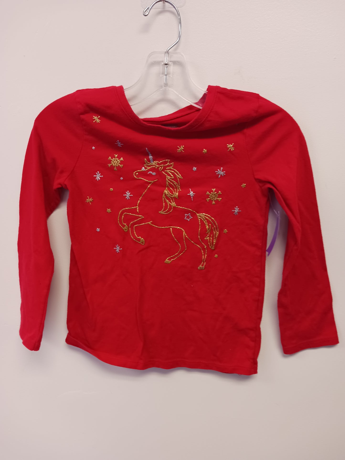 Red/Gold Unicorn Garanimals Longsleeve Shirt, 5T G