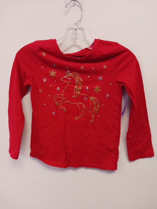 Red/Gold Unicorn Garanimals Longsleeve Shirt, 5T G