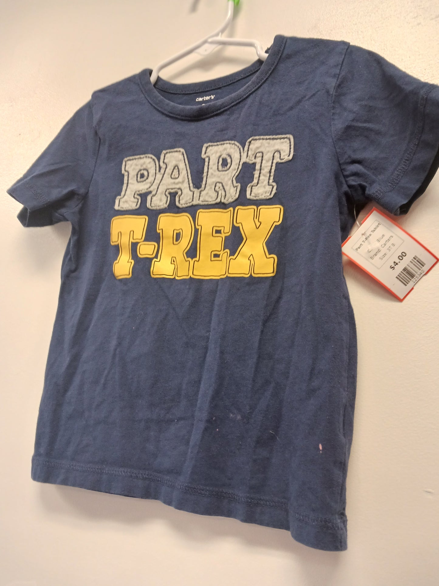 Blue Carters Part T-Rex Tshirt, 3T B