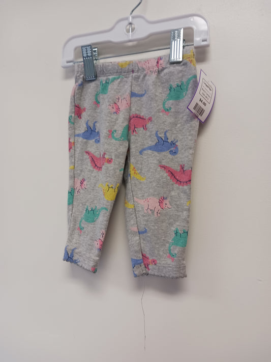 Grey/Colorful Dino Carters Leggings, 6M G