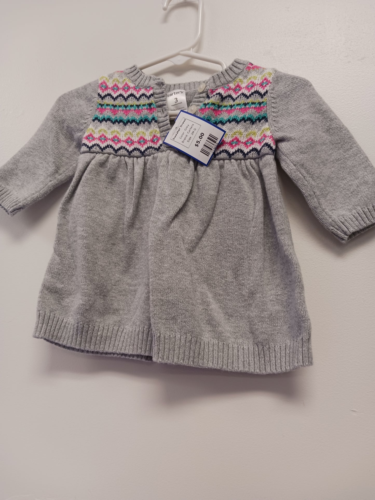 Grey Carters Sweater Dress, 3M G