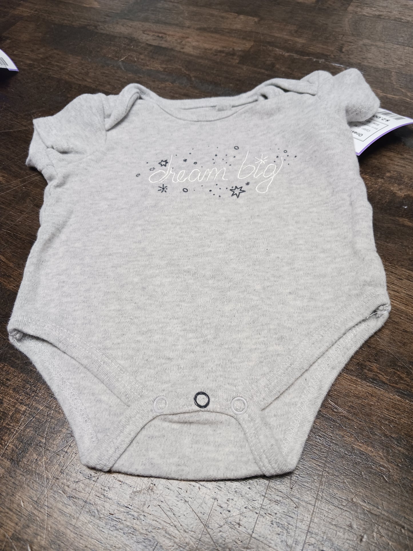 Grey Jessica Simpson Onesie, NB G