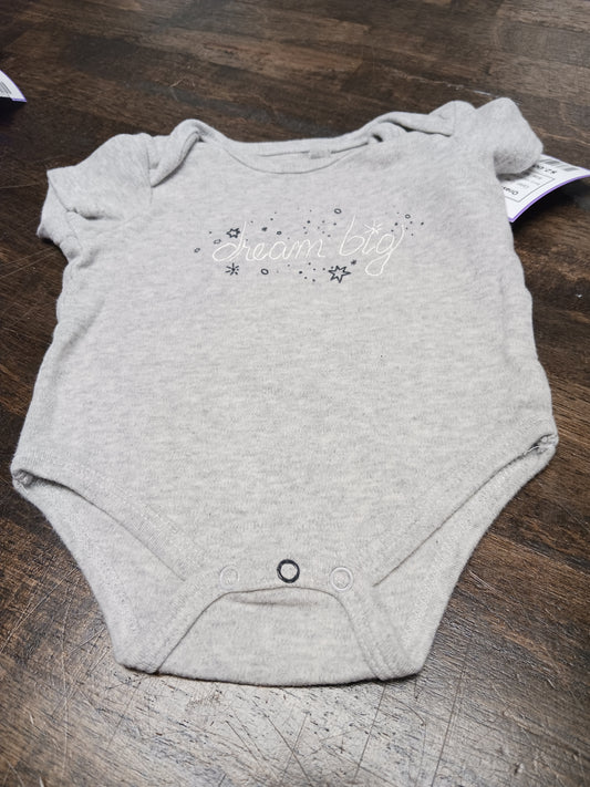Grey Jessica Simpson Onesie, NB G