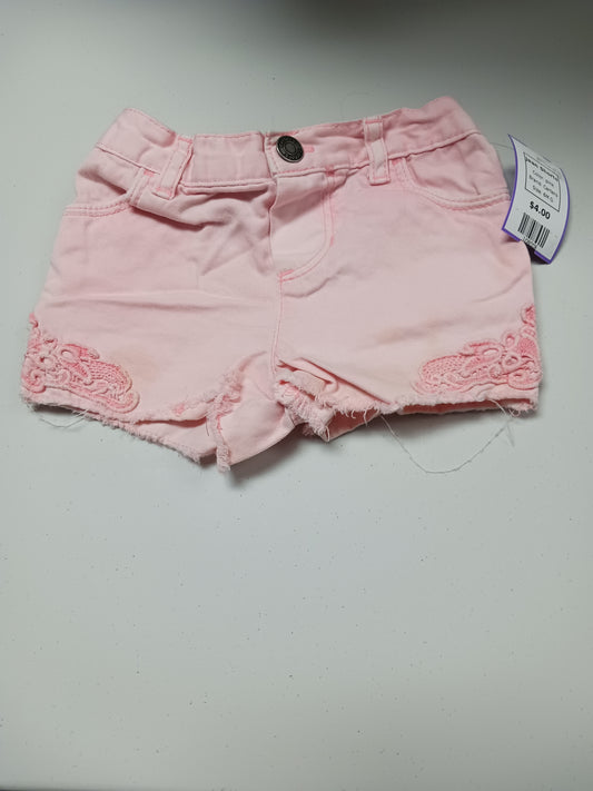 pink Carters Jean Shorts, 6M G