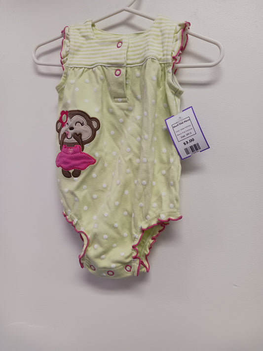 Green Monkey First Moments Short One Piece, 3M G