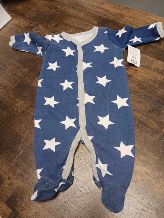 Blue/White Star Koala Baby Sleeper, NB B