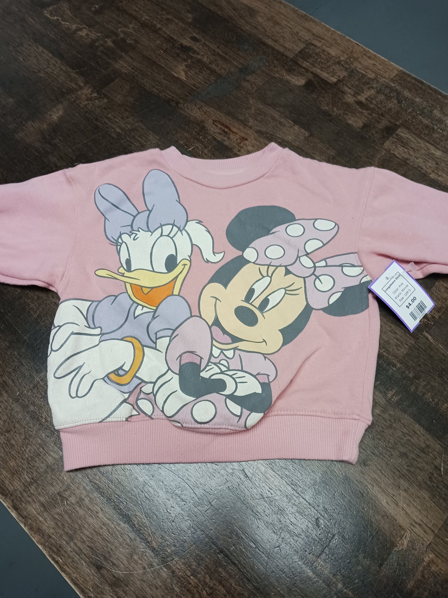 Pink Minnie Longsleeve Shirt, 12M G