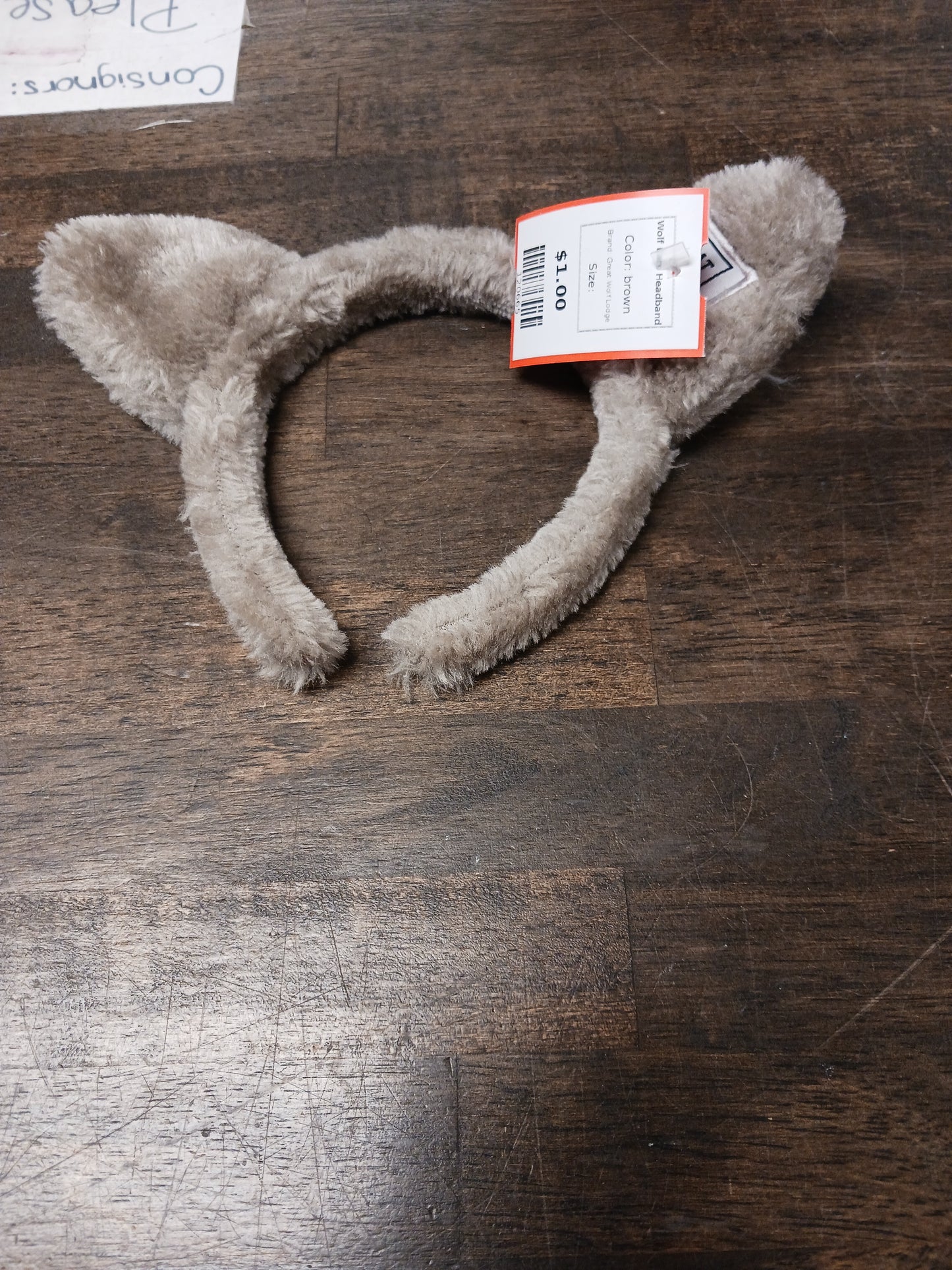 brown Great Wolf Lodge Wolf Ears Headband