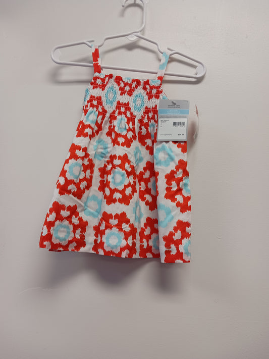 white/orange/blue Carters Flower Sun Dress, 6M G