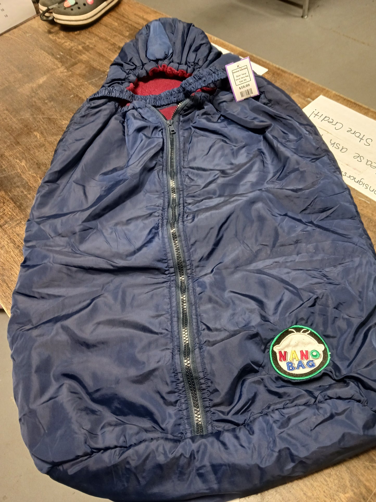 Navy Nano Bag Stroller Swaddle, OS