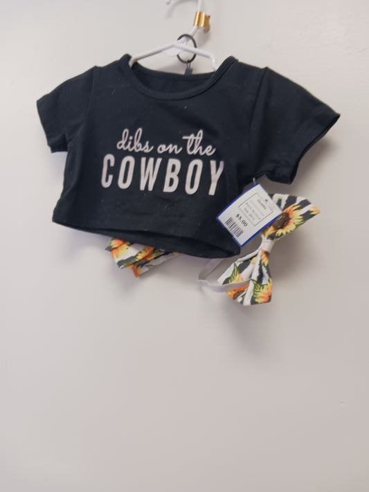 Black/White Sunflower Boutique Outfit, 6M G