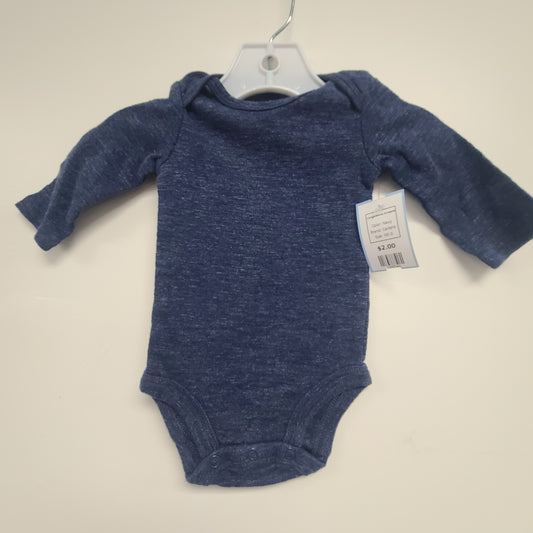 Navy Carters Longsleeve Onesie, NB G