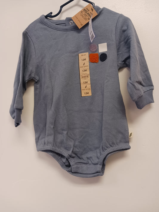 Blue Easy Peasy Longsleeve Onesie, 12M B