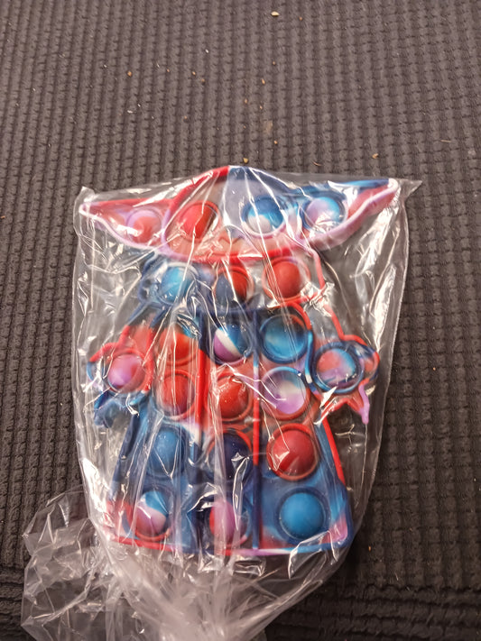 Red/Blue/Purple/White Baby Yoda Pop It
