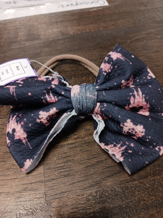 Black/Pink Castle  Bow