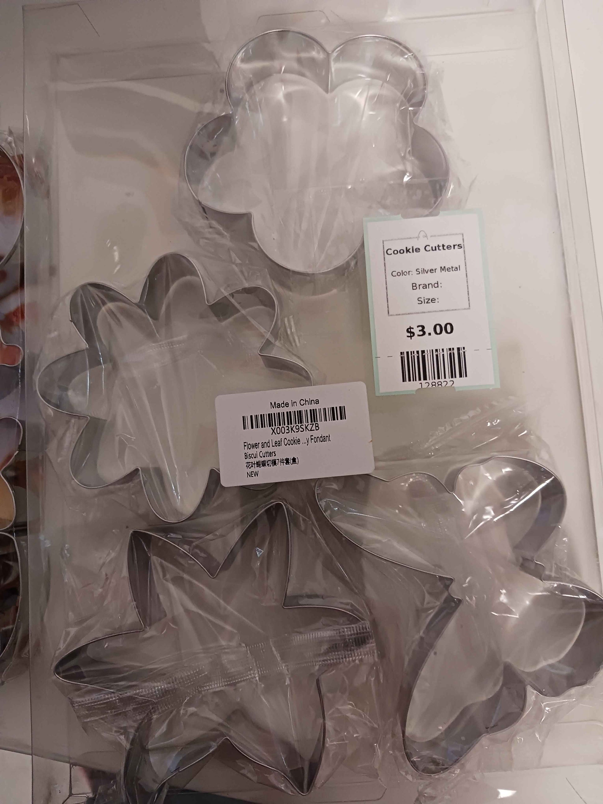 Silver Metal  Cookie Cutters