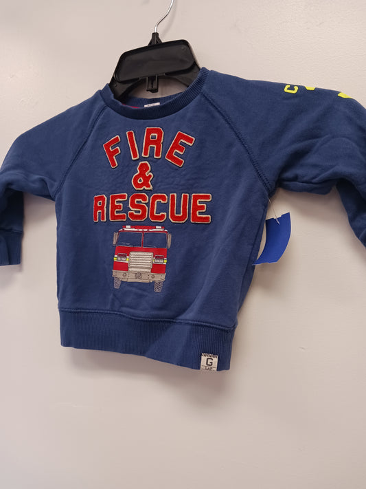 Blue Fire Truck Gap Longsleeve Shirt, 18M B