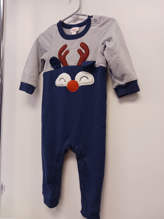 Grey/Navy Cat & Jack Pant One Piece, 12M B