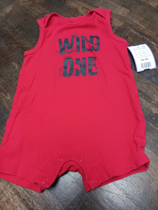 Red Carters Short One Piece, 3M B