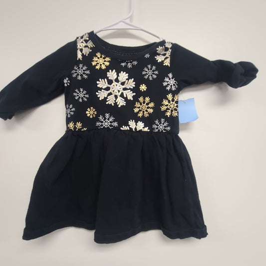 Black Snowflake Cat & Jack Dress, 2T G