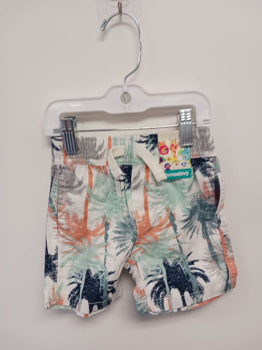 White/Colorful Palm Tree Garanimals Shorts, 18M B