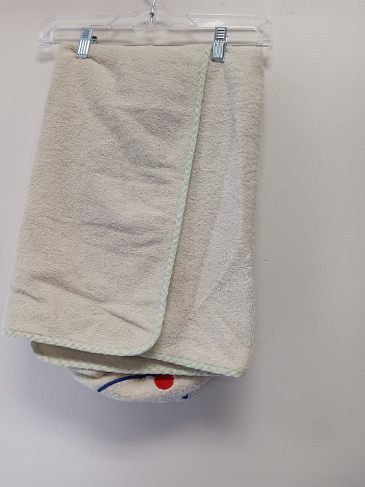 yellow Just Born Frog Hooded Towel