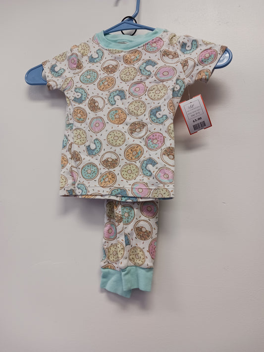 White/Colorful Donut Wonder Nation Pjs, 3T G