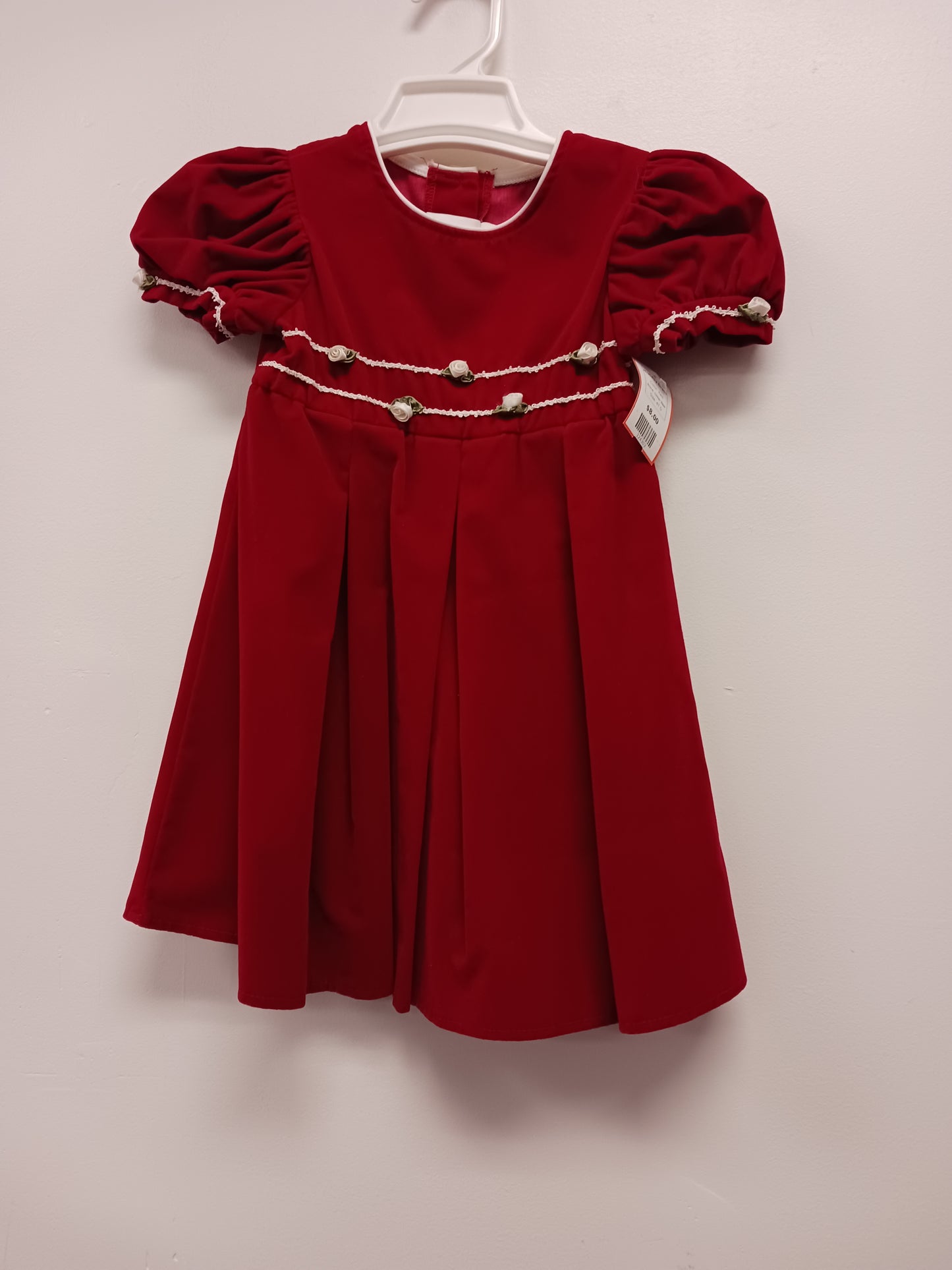 Red Glitter Wear Holiday Dress, 4T G